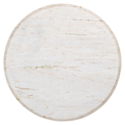 Bijzettafel Mayfield bruin mangohout, detail van het materiaal
