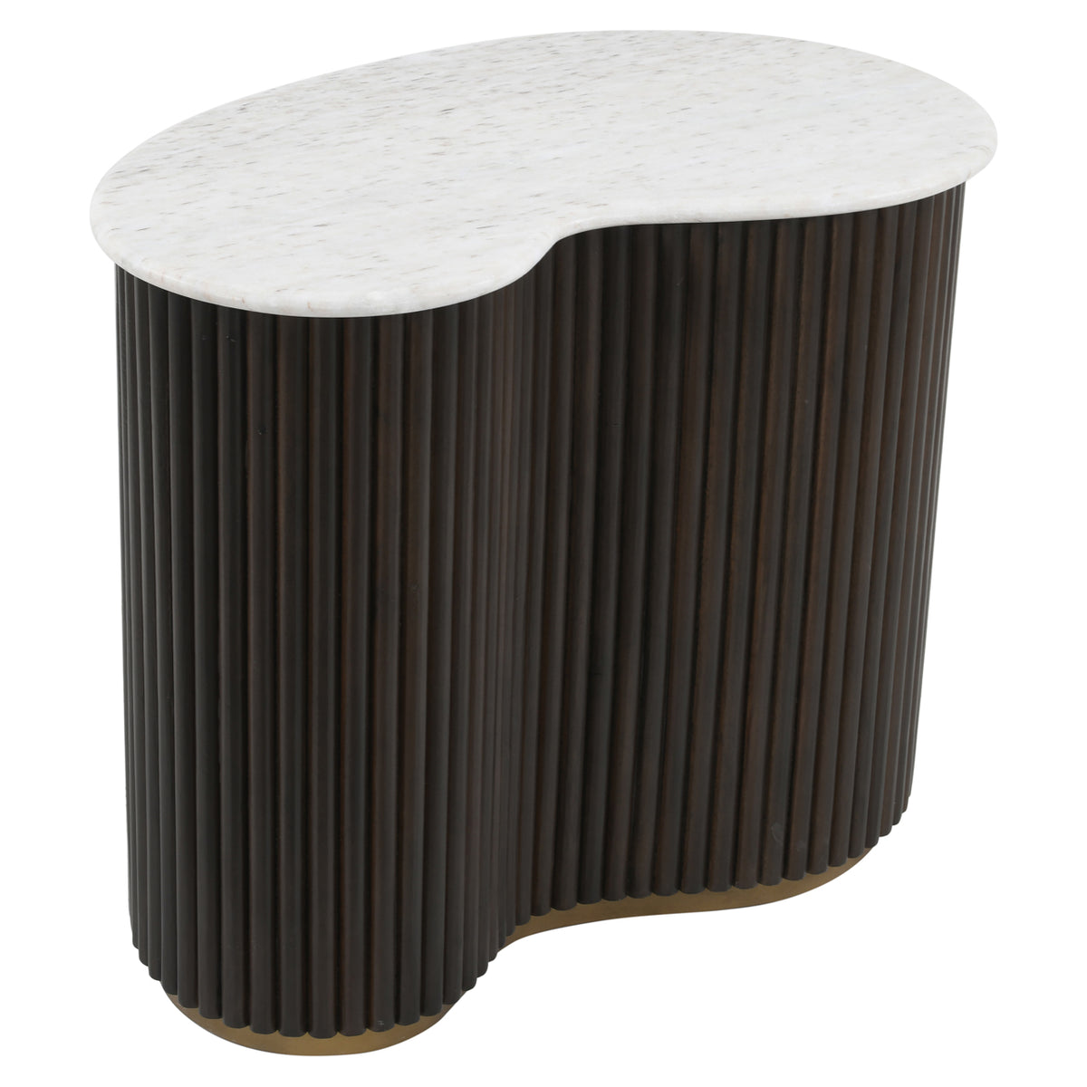 Salontafel Mayfield bruin metaal, detail van het materiaal