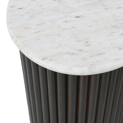 Salontafel Mayfield bruin metaal, detail van het materiaal