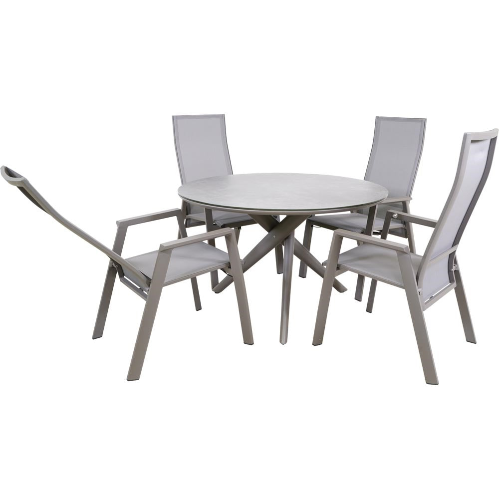 Tuintafel Mojito Rond | Beige Aluminium