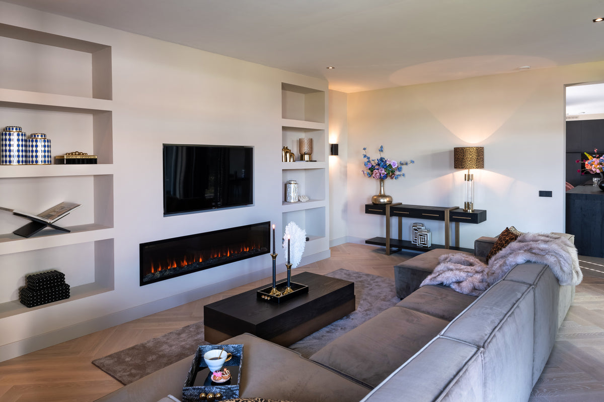 Salontafel Cambon bruin eikenhout in een interieur