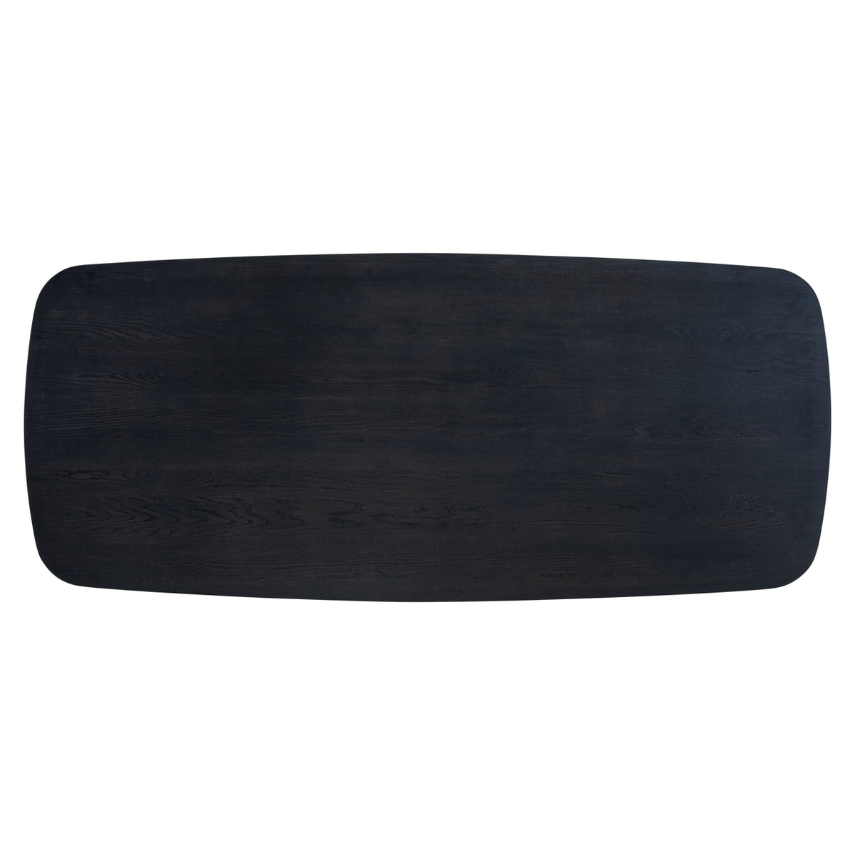 Eettafel Cambon donkerbruin eiken fineer 280 cm, bovenaanzicht op witte achtergrond