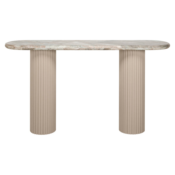Sidetable Coronel beige mdf, vooraanzicht op witte achtergrond