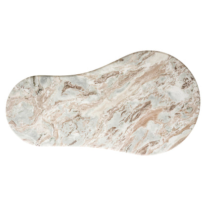 Salontafel Coronel beige mdf, bovenaanzicht op witte achtergrond