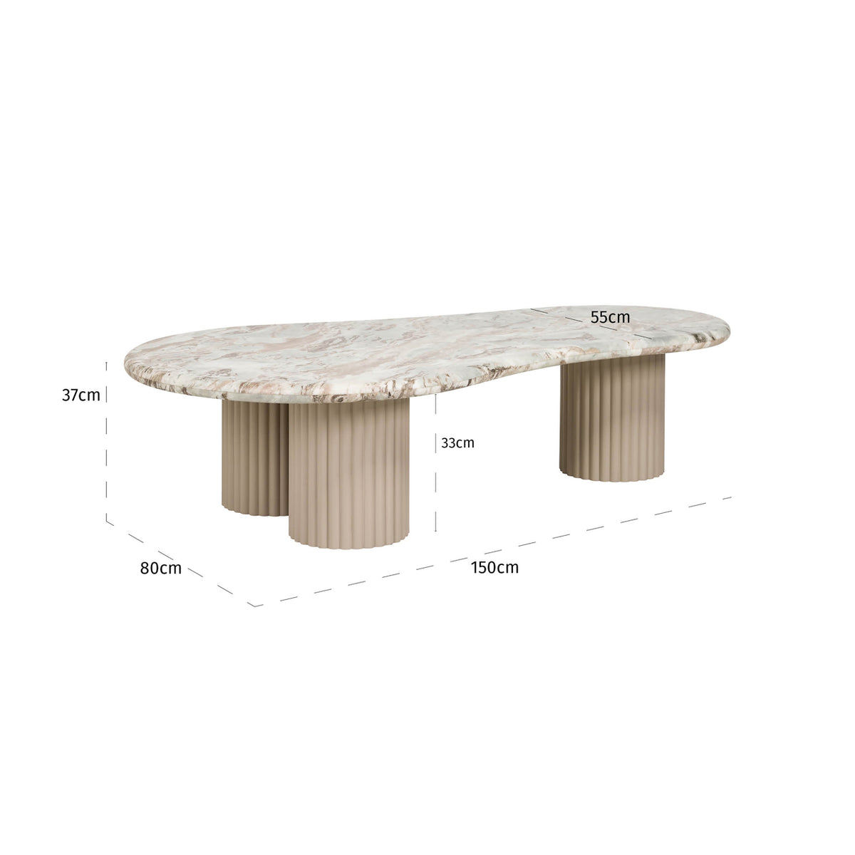 Salontafel Coronel beige mdf