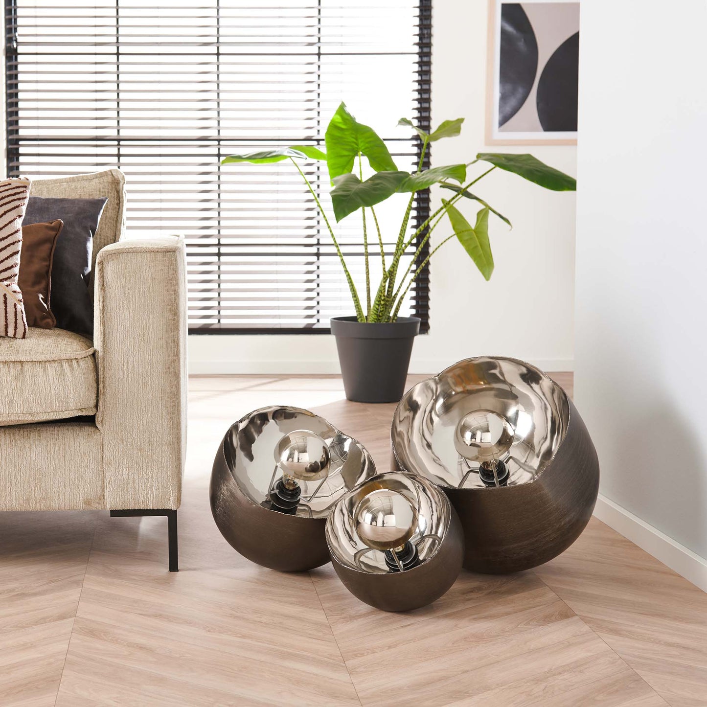 Tafellamp Mirror | Ø 28 | Zwart Metaal