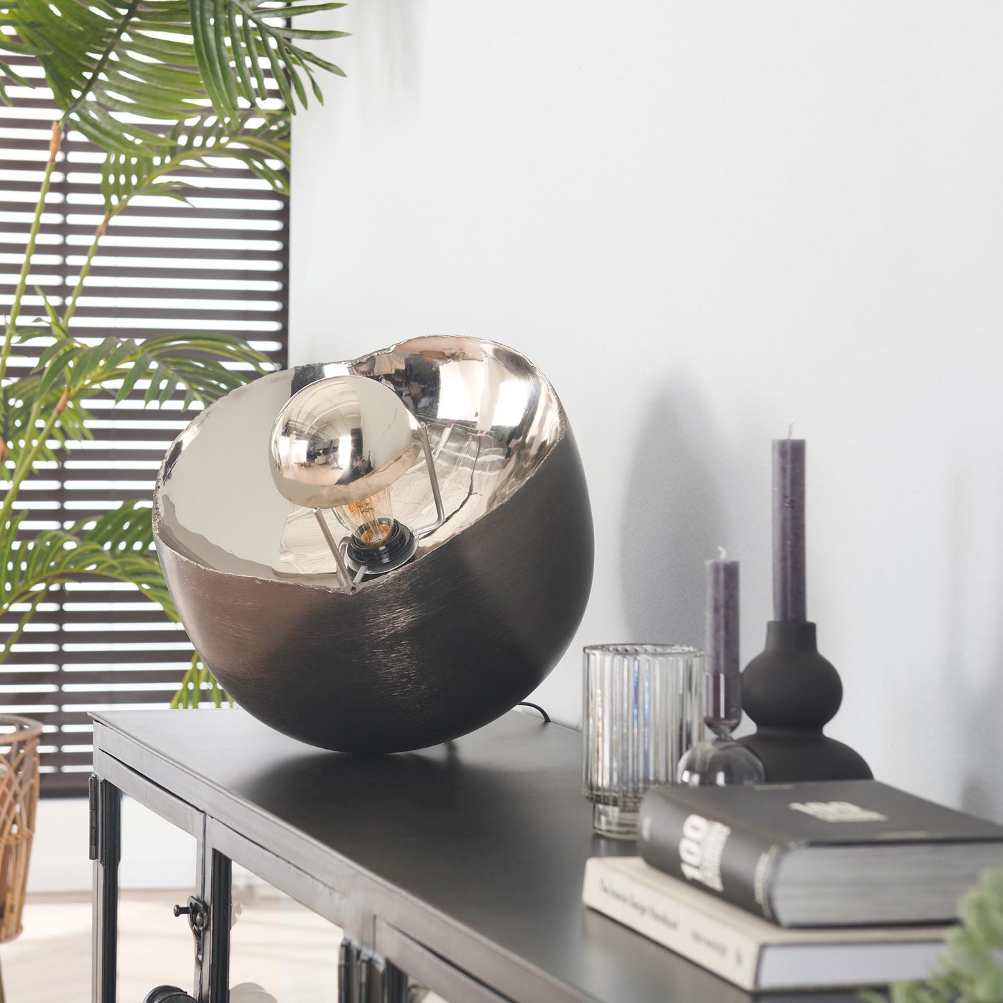 Tafellamp Mirror | Ø 36 | Zwart Metaal