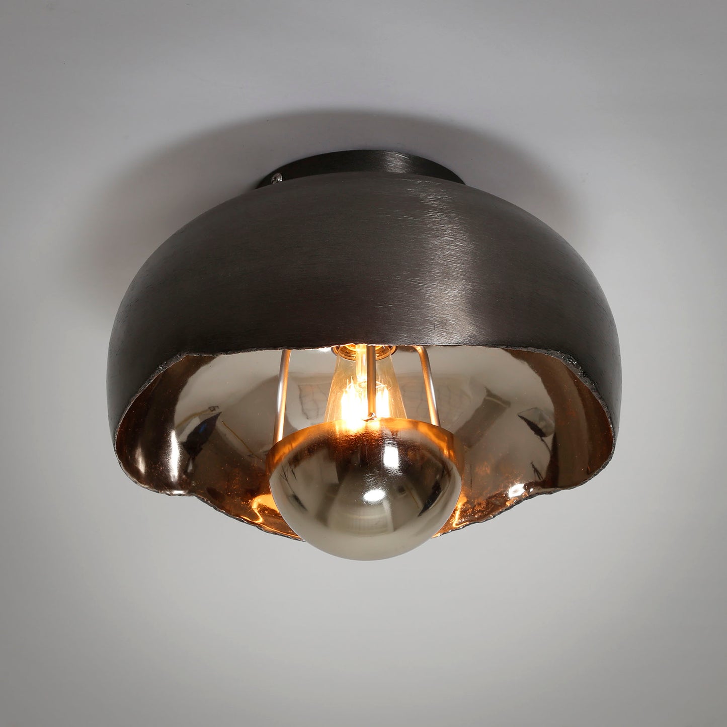 Plafondlamp Mirror | Zwart Nikkel Metaal