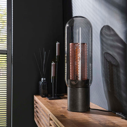 Tafellamp Honeycomb | Smoke Koper