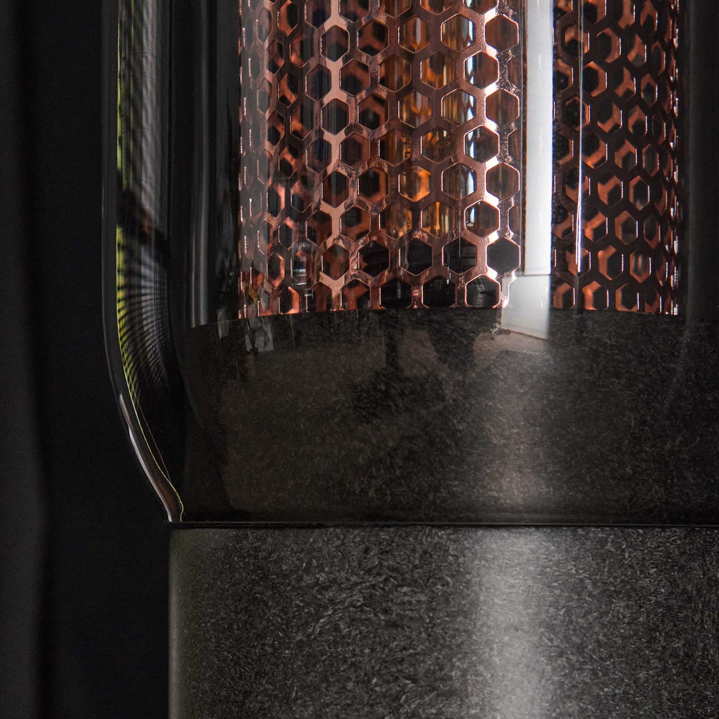 Tafellamp Honeycomb | Smoke Koper