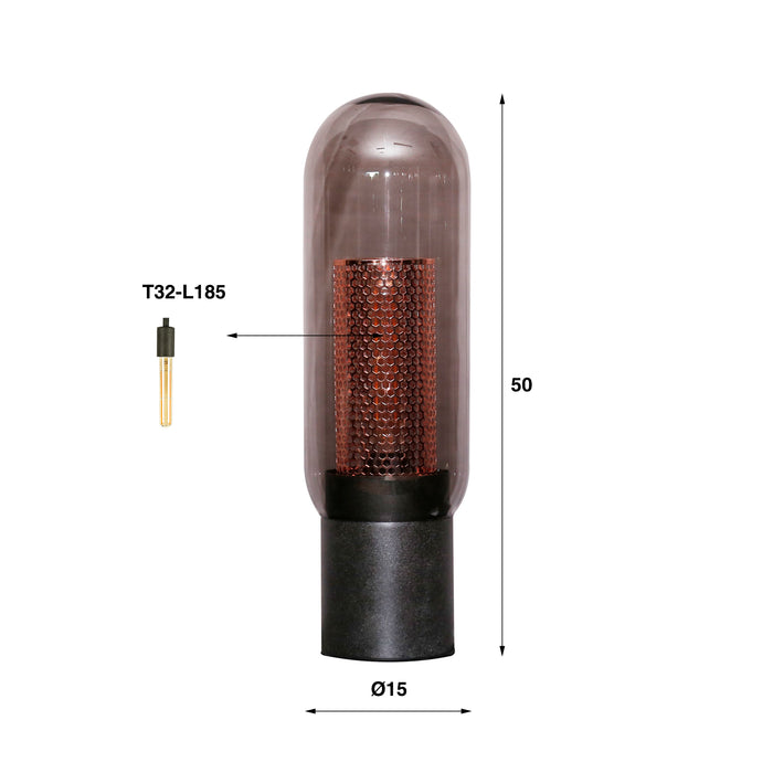 Tafellamp Honeycomb | Smoke Koper