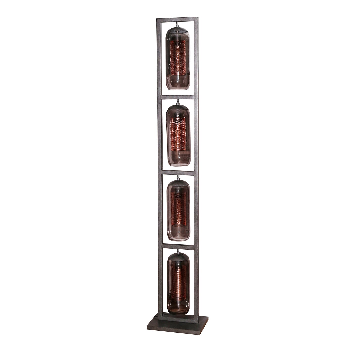Vloerlamp Tower Smoke | Zwart
