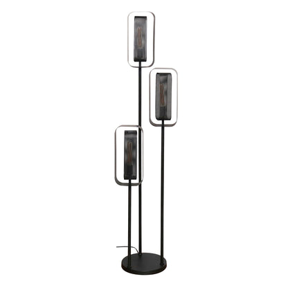 Vloerlamp Mesh Rotate | Zwart