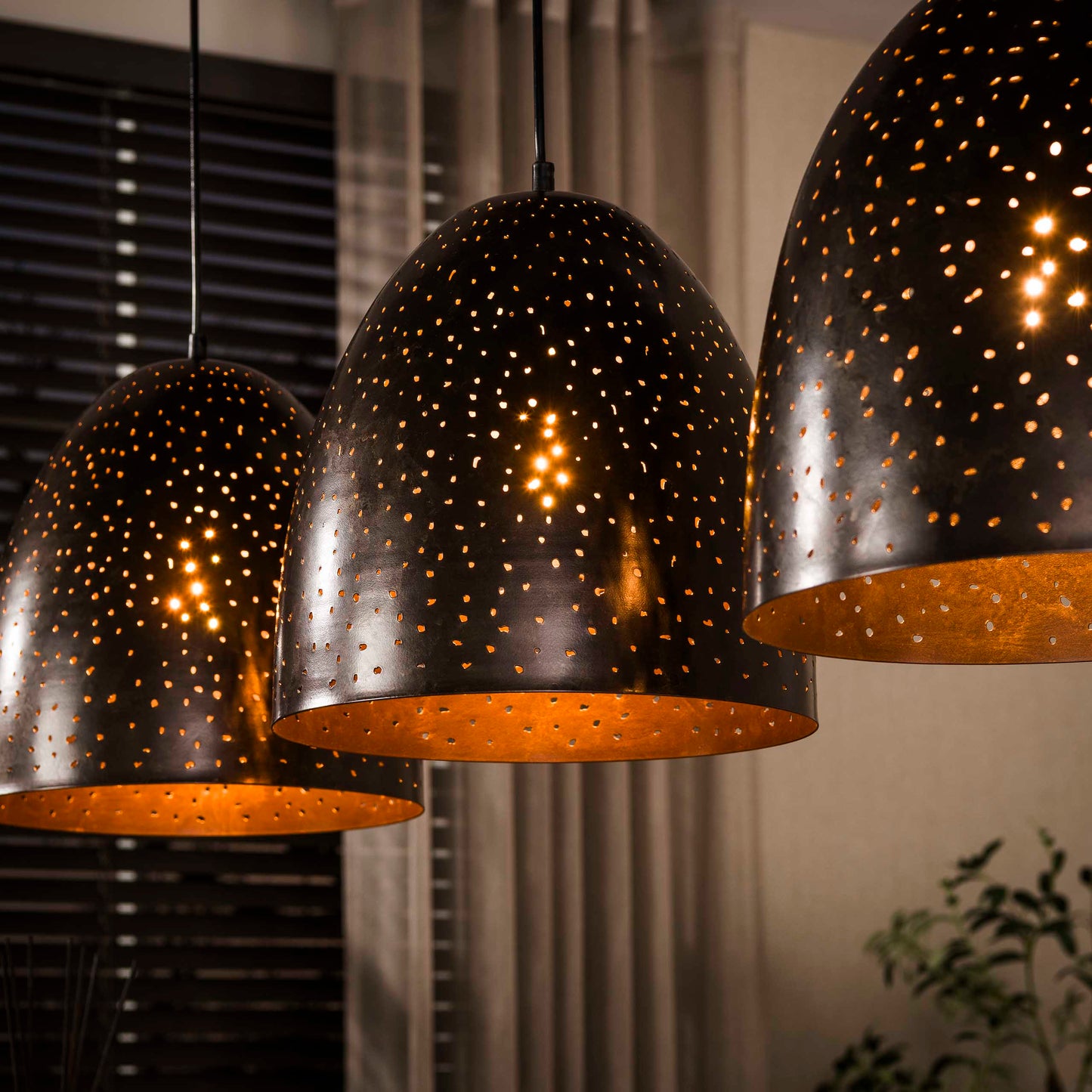 Hanglamp Kosmos | 3 lichts | Urban bruin