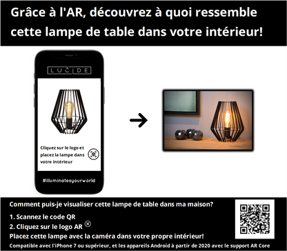 Tafellamp Reda | Ø 23 cm | Zwart