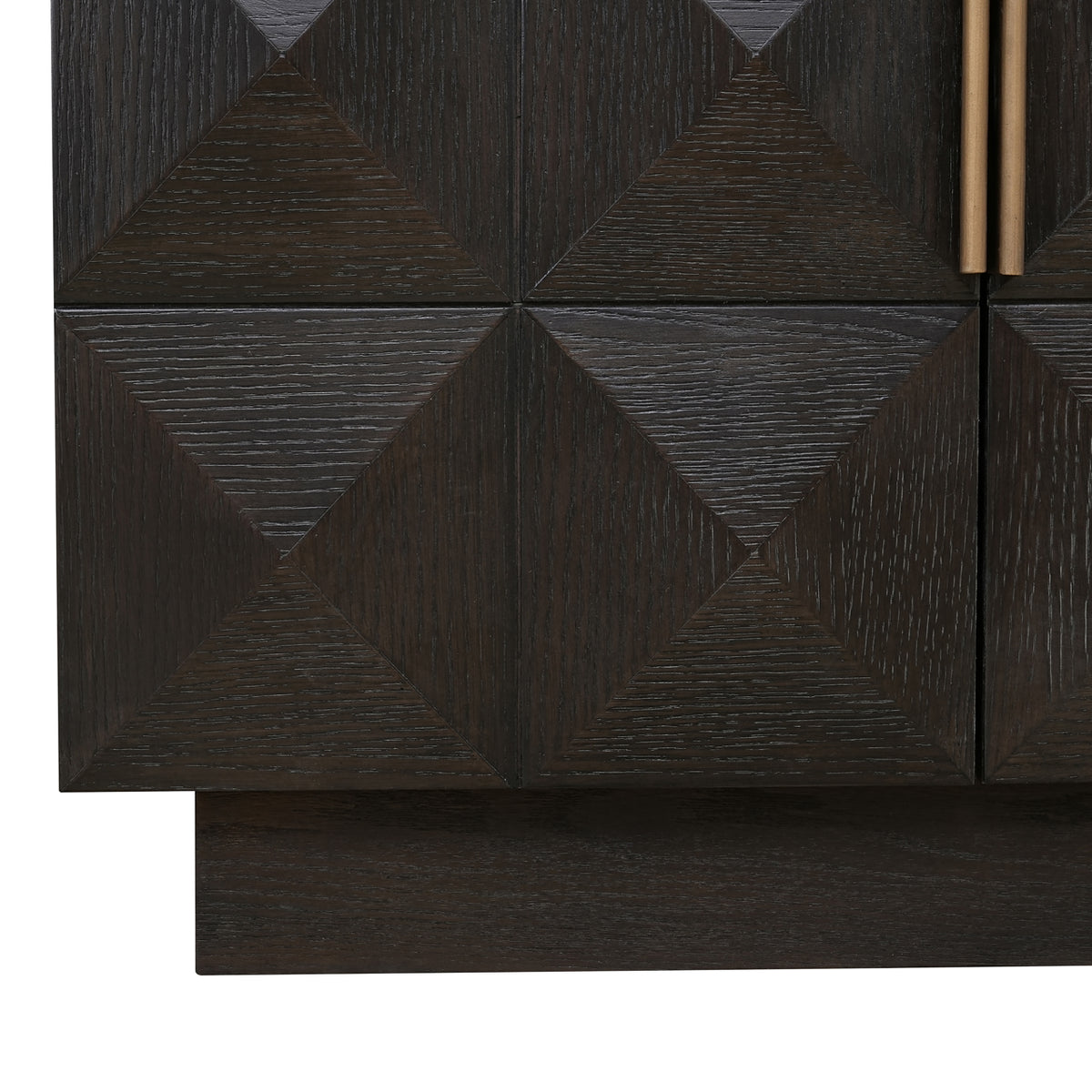 Dressoir Claremont bruin eikenhout 170 cm, detail van het materiaal