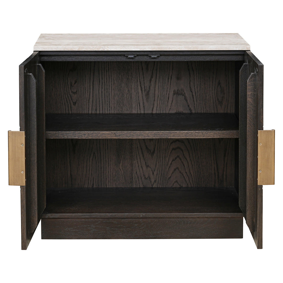 Dressoir Claremont bruin eikenhout 85 cm, detail van de functie