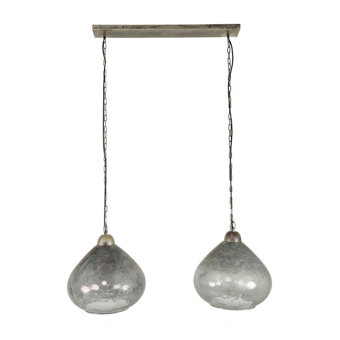Hanglamp Bell Clearstone | Zilver Glas