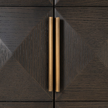 Dressoir Claremont bruin travertin 225 cm, detail van het materiaal
