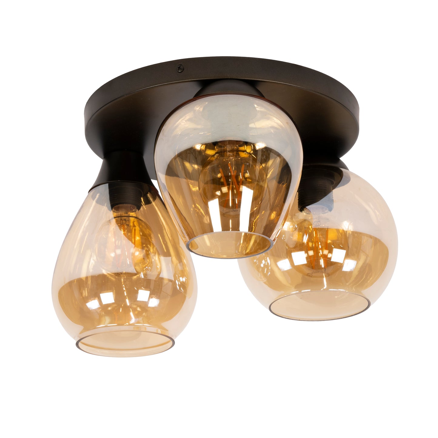Plafondlamp Mix | 3 Lichts | Glas Oranje