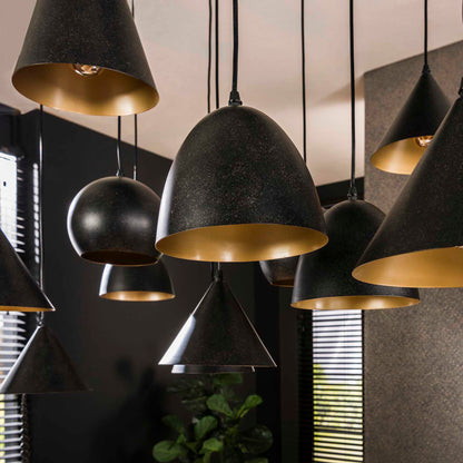 Hanglamp 18L Luna | Zwart Metaal