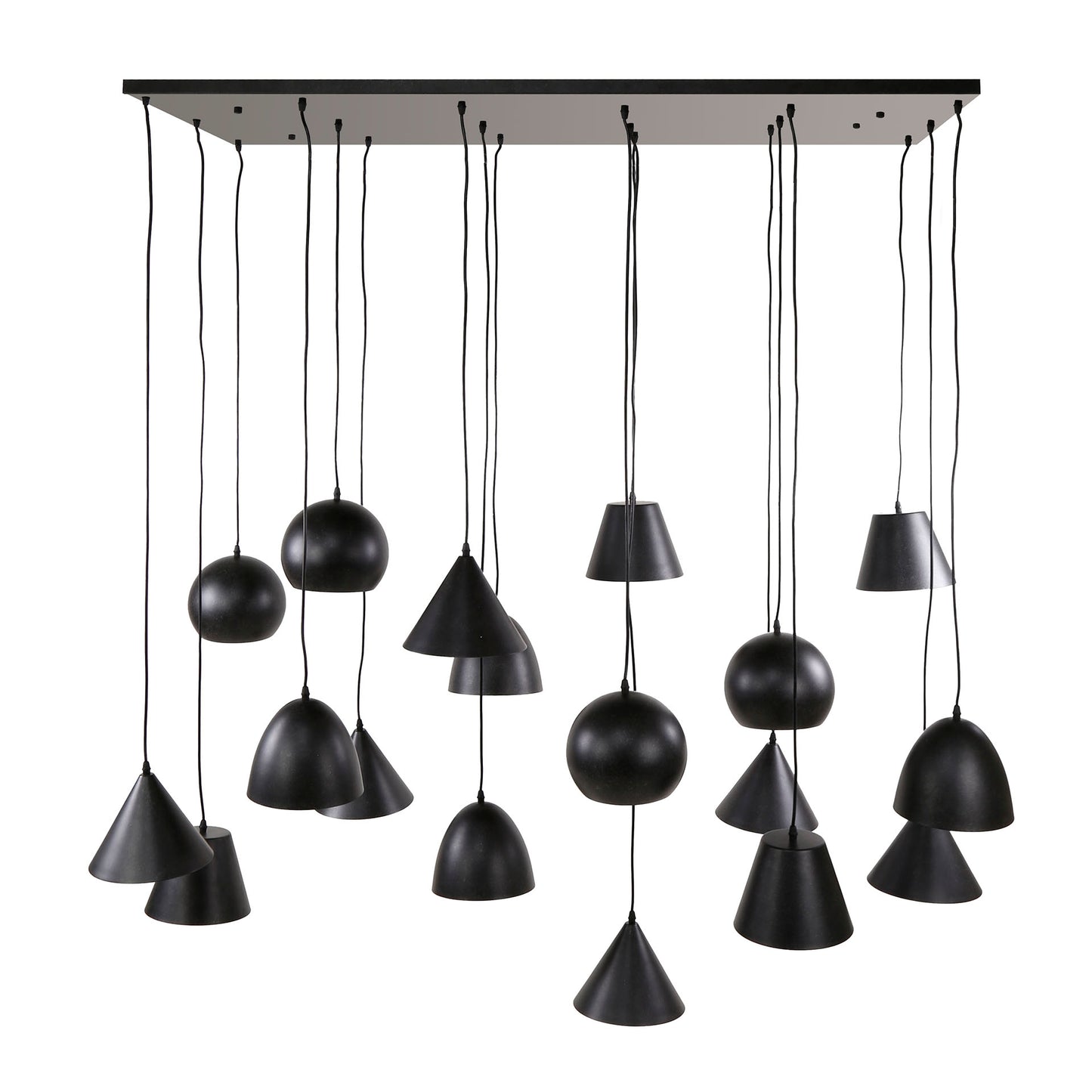 Hanglamp 18L Luna | Zwart Metaal