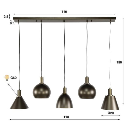 Hanglamp Elrox | Metaal