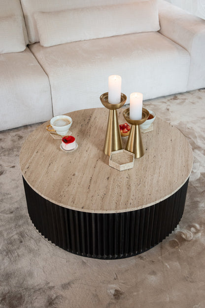Salontafel Hampton 90ø travertin