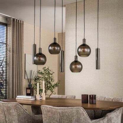 Hanglamp Sfera Tricolore | 7 lichts | Sienna Bruin Frosted