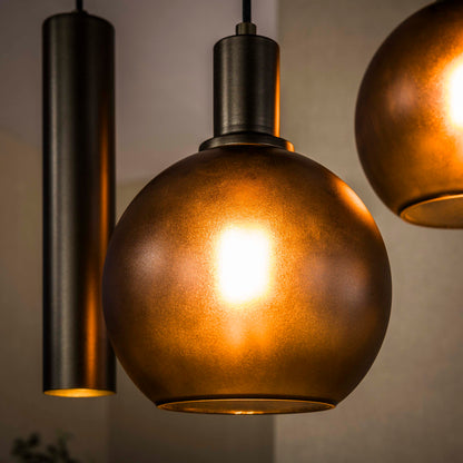 Hanglamp Sfera Tricolore | 7 lichts | Sienna Bruin Frosted