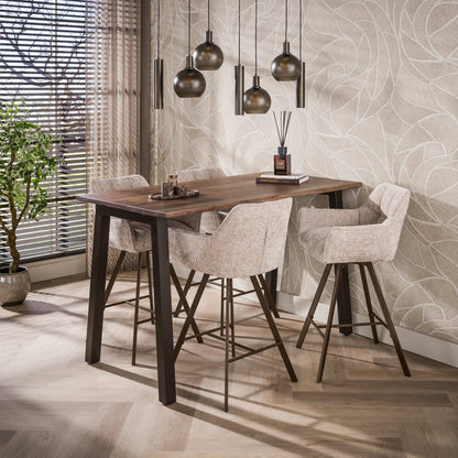 Hanglamp Sfera Tricolore 7 lichts sienna bruin frosted in een interieur