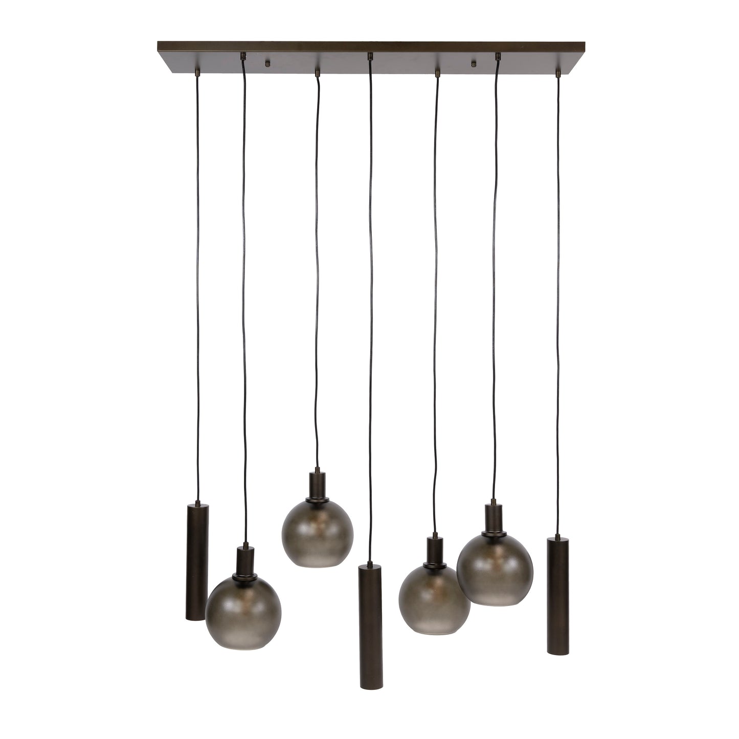 Hanglamp Sfera Tricolore | 7 lichts | Sienna Bruin Frosted