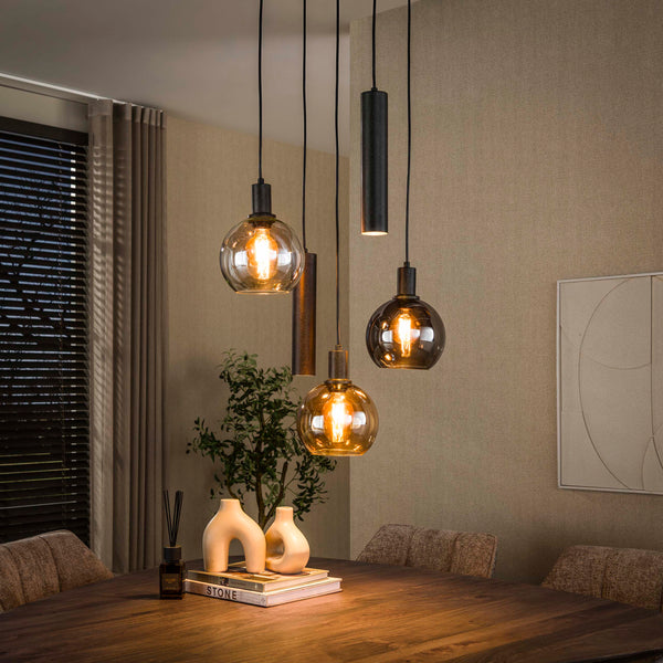 Hanglamp Sfera Tricolore | 5 Lichts | Zwart