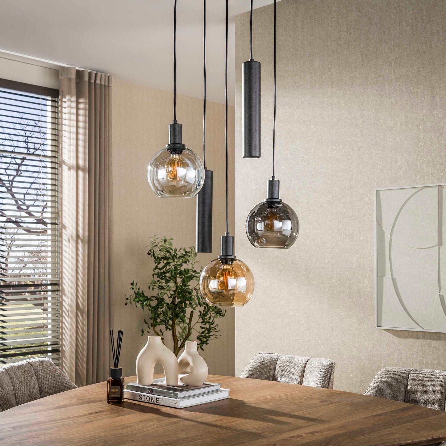 Hanglamp Sfera Tricolore | 5 Lichts | Zwart