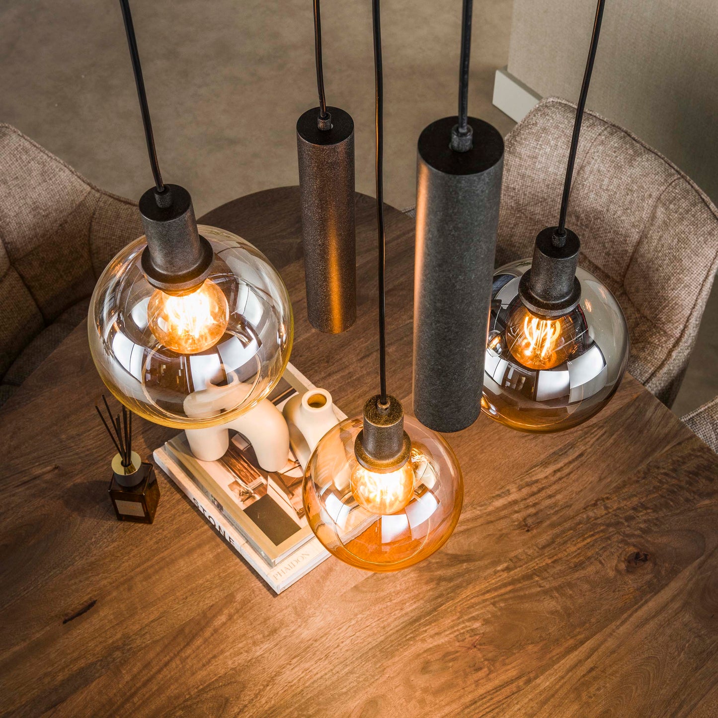 Hanglamp Sfera Tricolore | 5 Lichts | Zwart