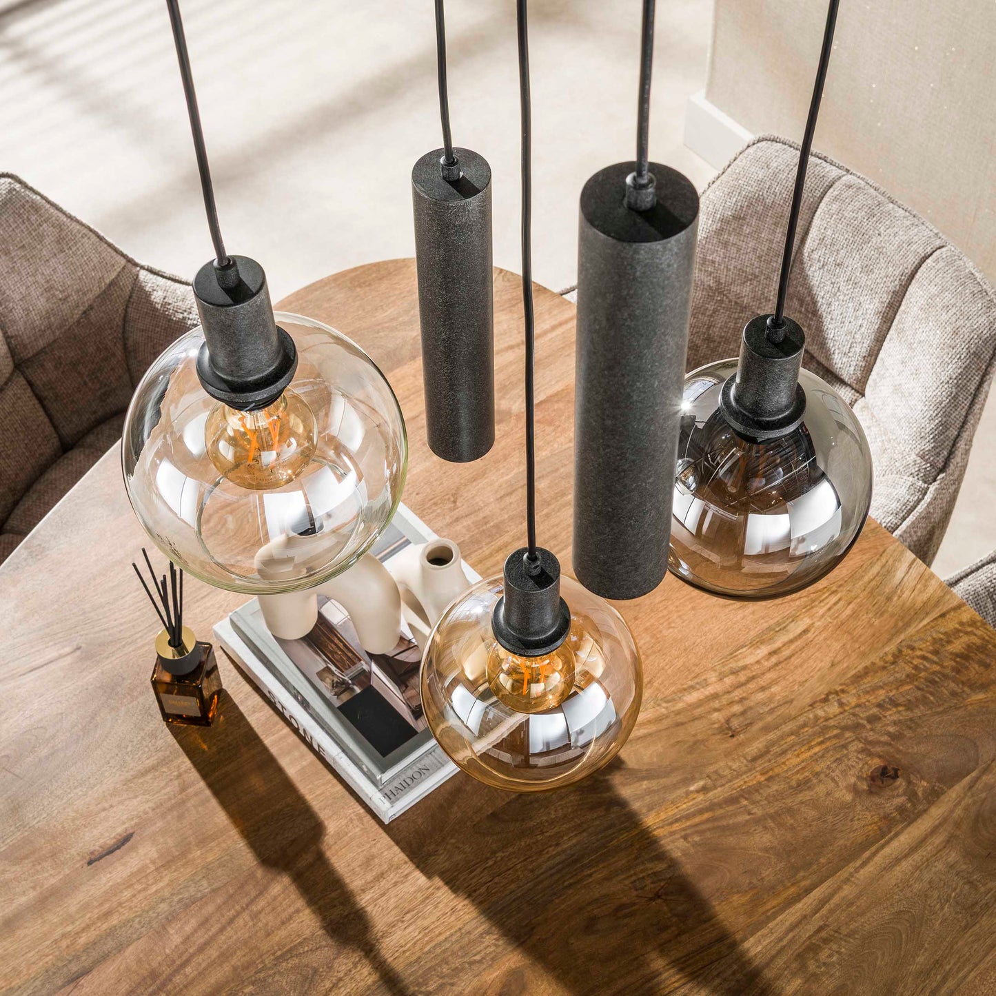 Hanglamp Sfera Tricolore | 5 Lichts | Zwart