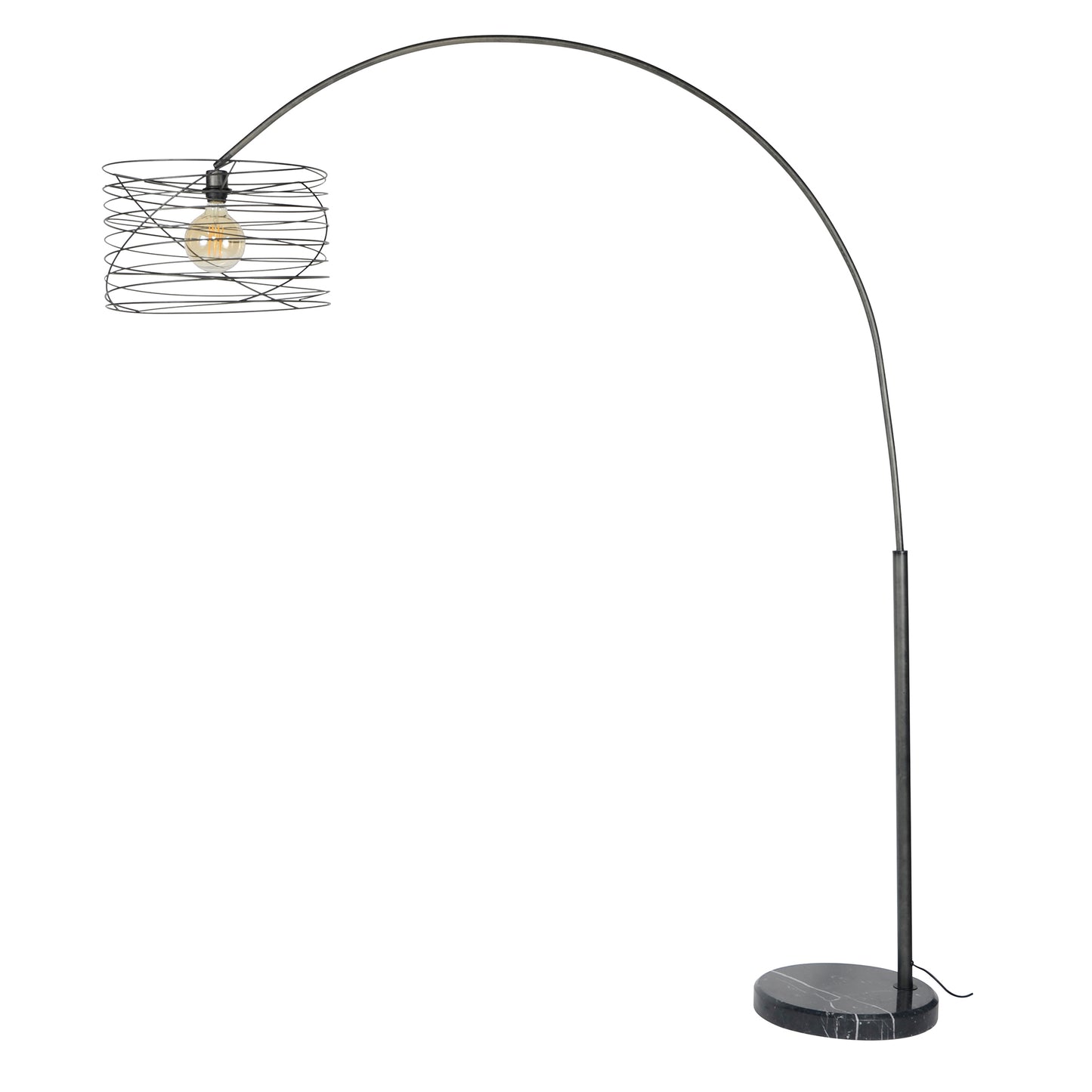 Booglamp Spiral | Zwart Metaal