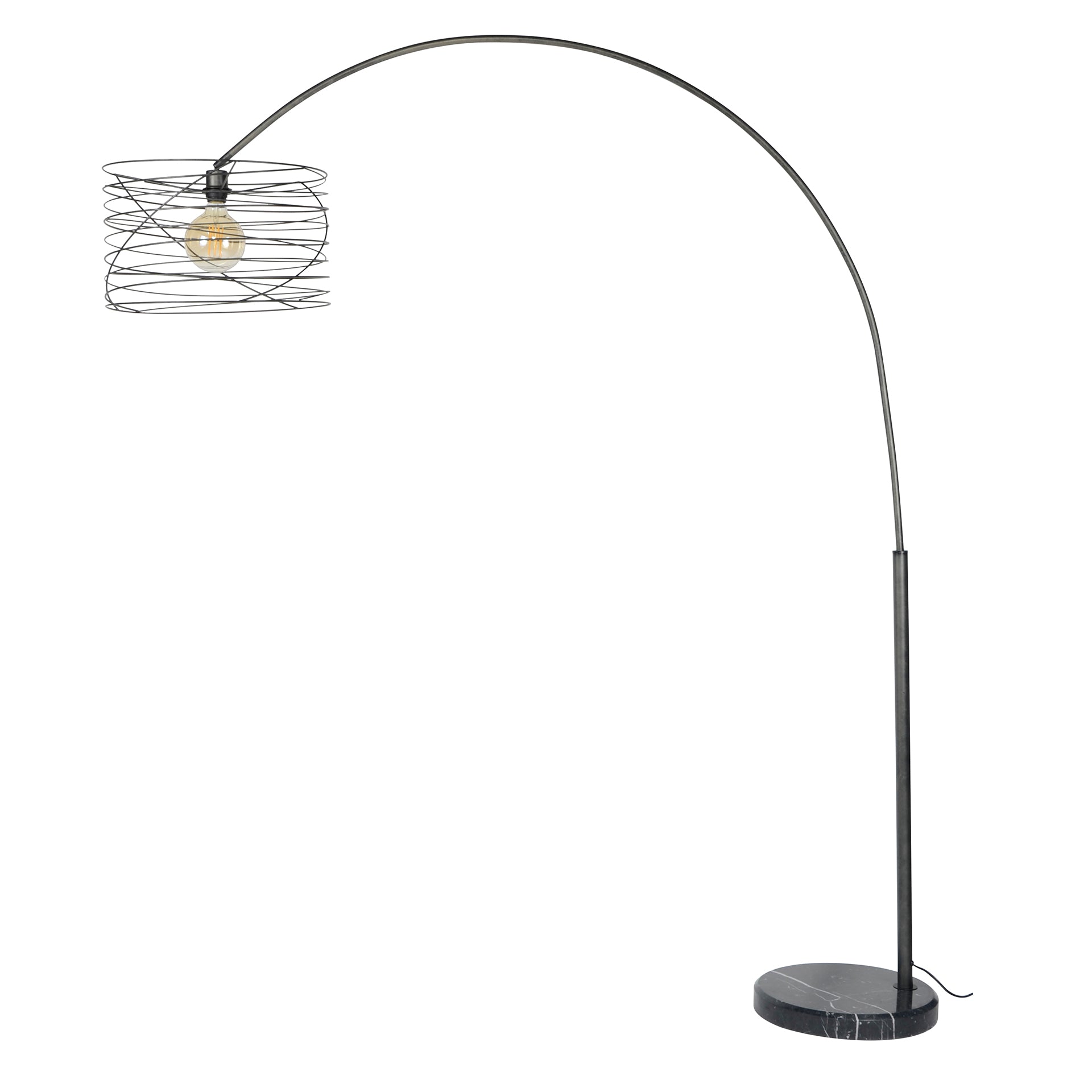 Booglamp Spiral | Zwart Metaal