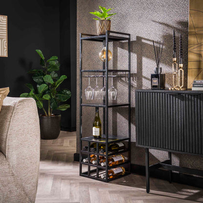 Wijnreklamp Decorate | Zwart Metaal