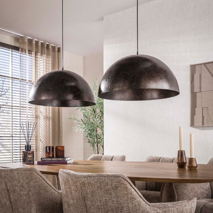 Hanglamp Dome | 2 lichts | Ø60cm | Urban bruin