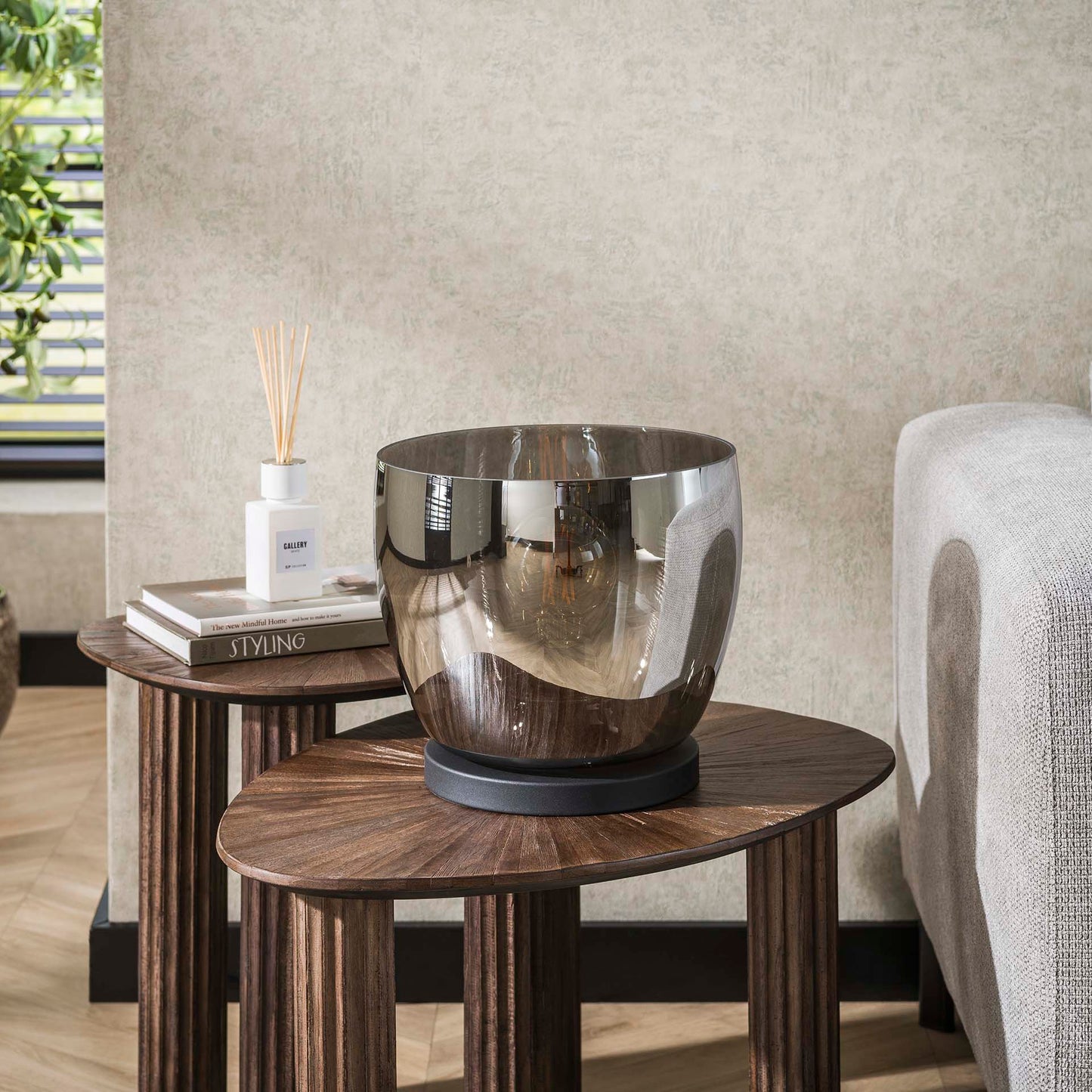 Vloerlamp Blair | Glas Grijs