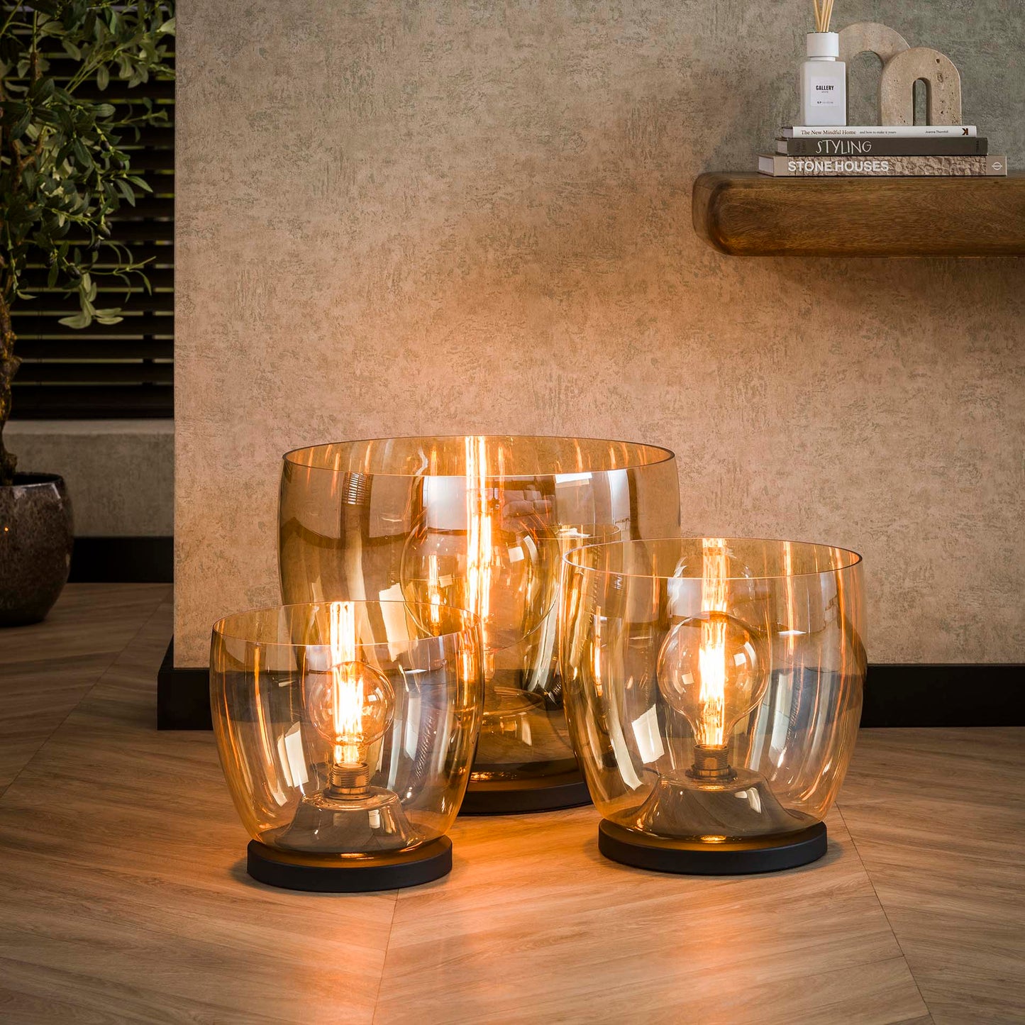 Vloerlamp Blair | Glas Oranje
