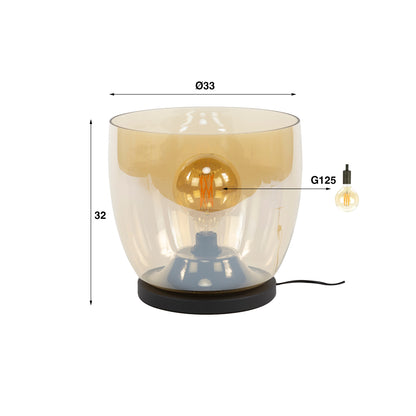 Vloerlamp Blair | Glas Oranje
