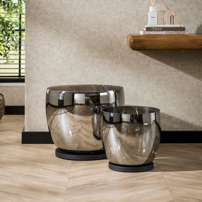 Vloerlamp Blair | Glas Grijs