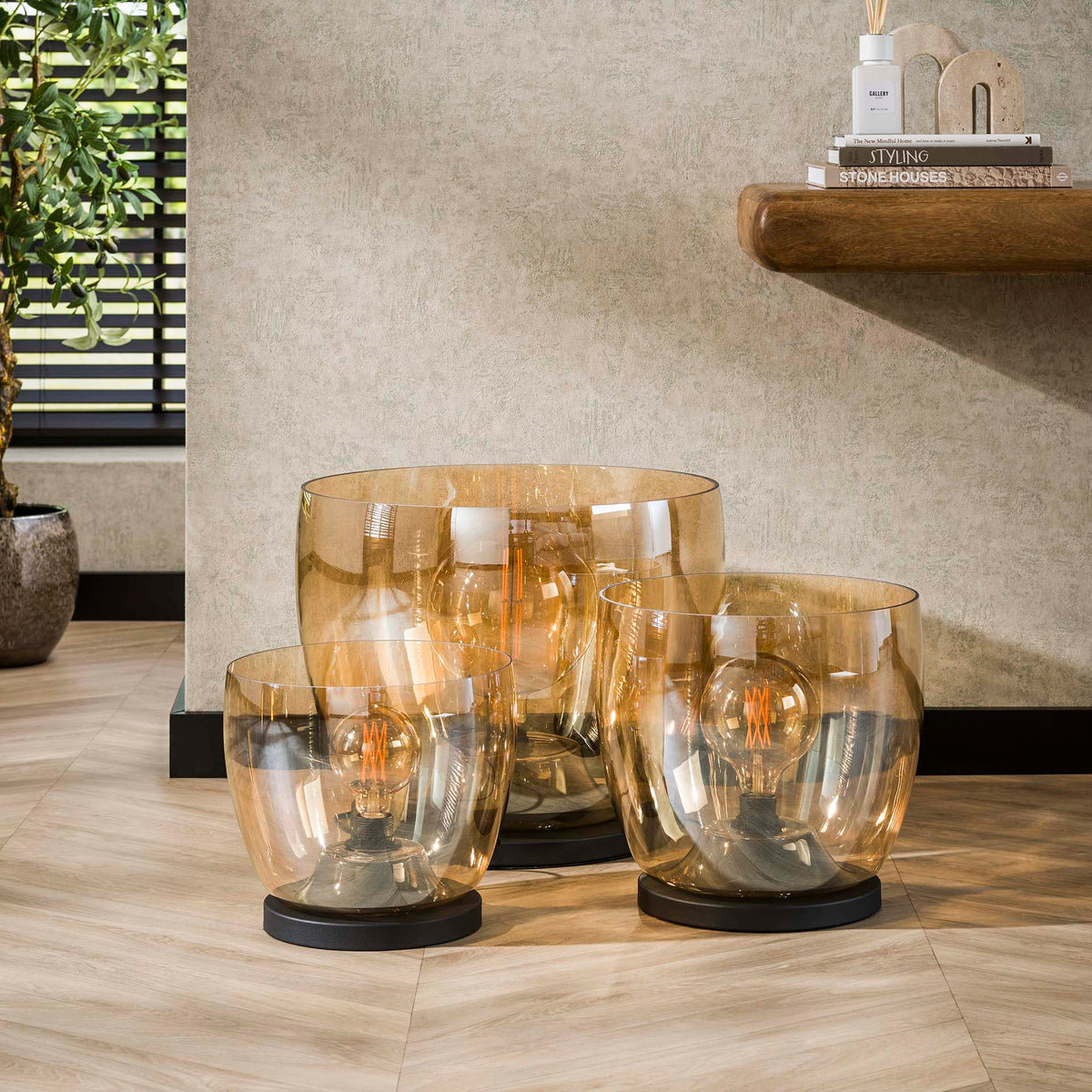 Vloerlamp Blair | Glas Oranje
