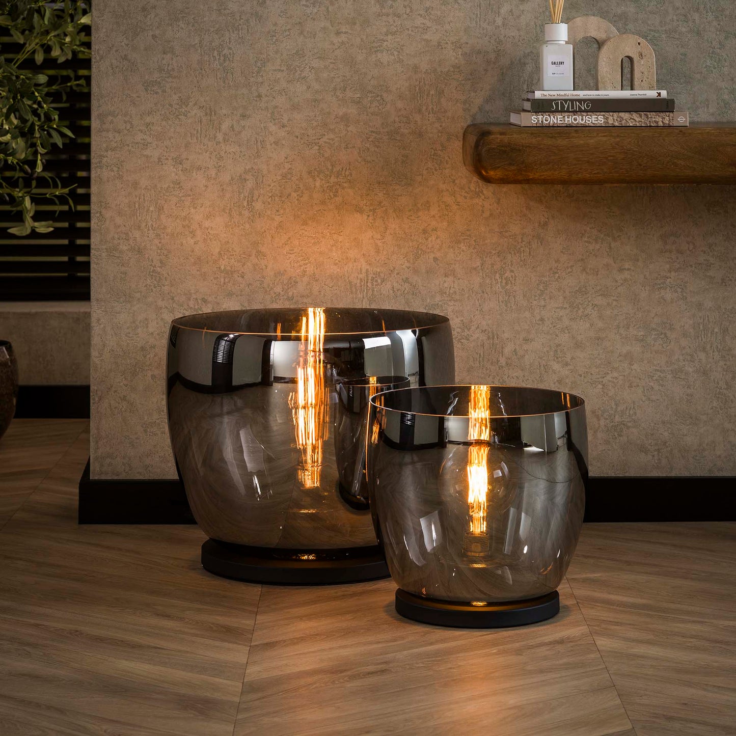 Vloerlamp Blair | Glas Grijs