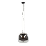 Hanglamp Drift glas grijs, vooraanzicht op witte achtergrond