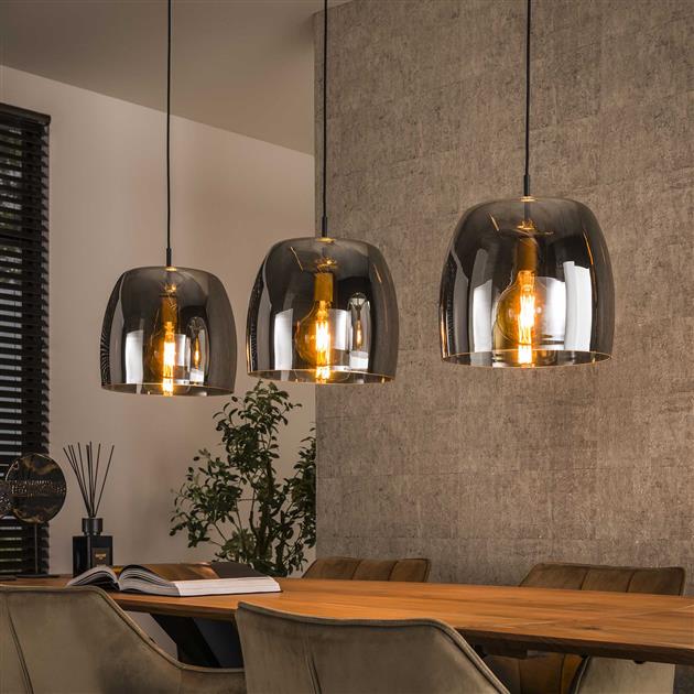 Hanglamp Cleveland | Glas Grijs