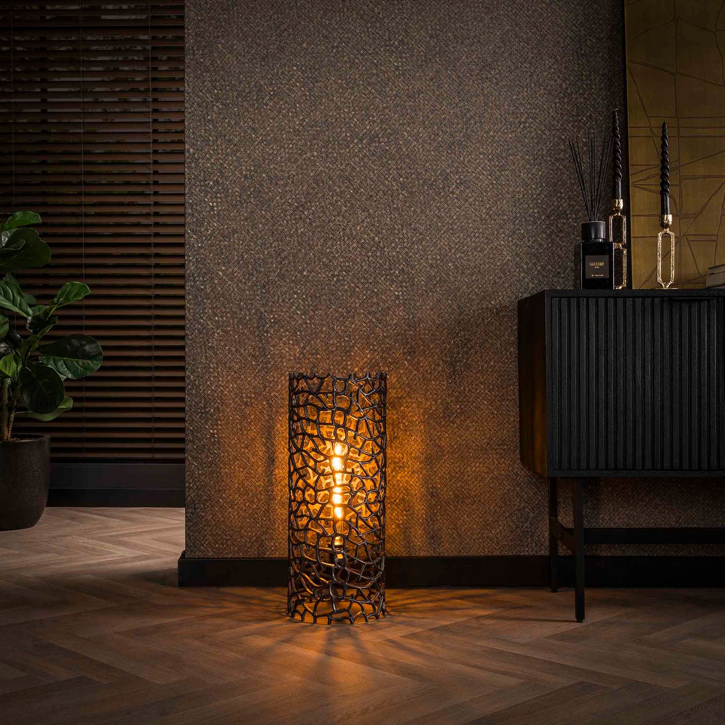 Vloerlamp Spyder | M | Zwart Metaal