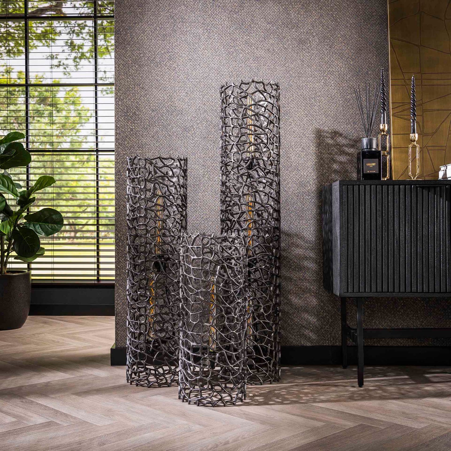 Vloerlamp Spyder | L | Zwart Metaal